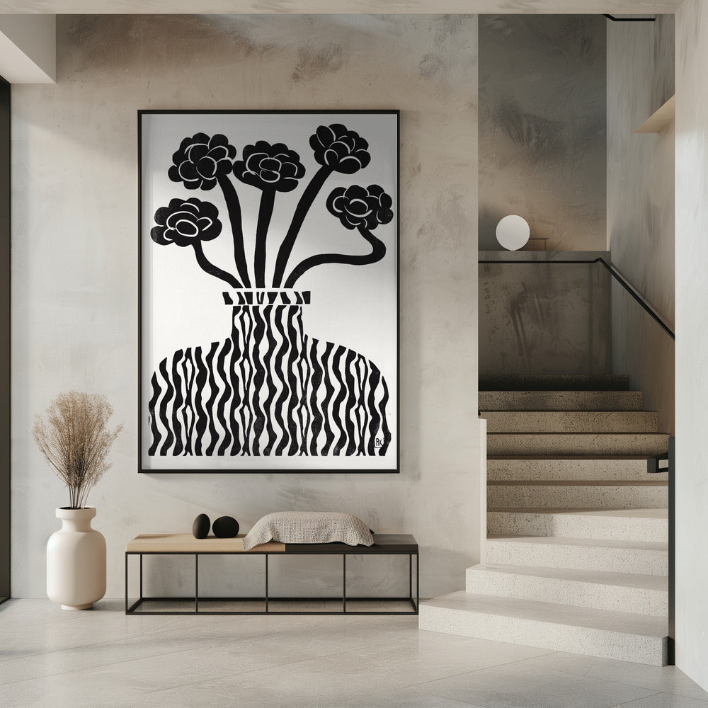 Vase und Blumen 03 | Poster