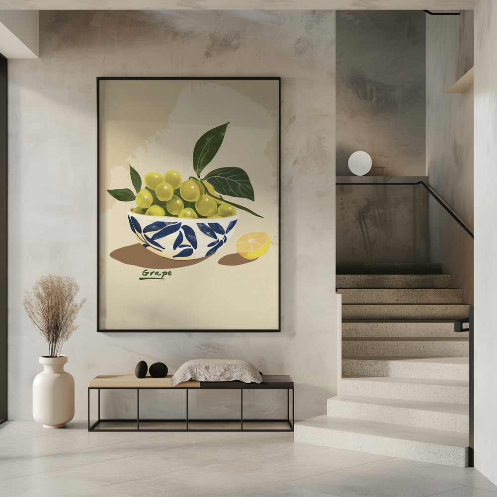Schale mit Trauben | Poster