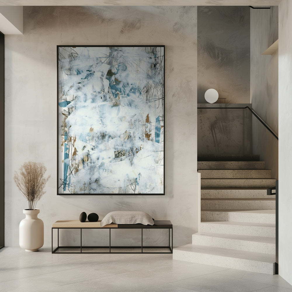 Abstract White Mist 1 | Poster