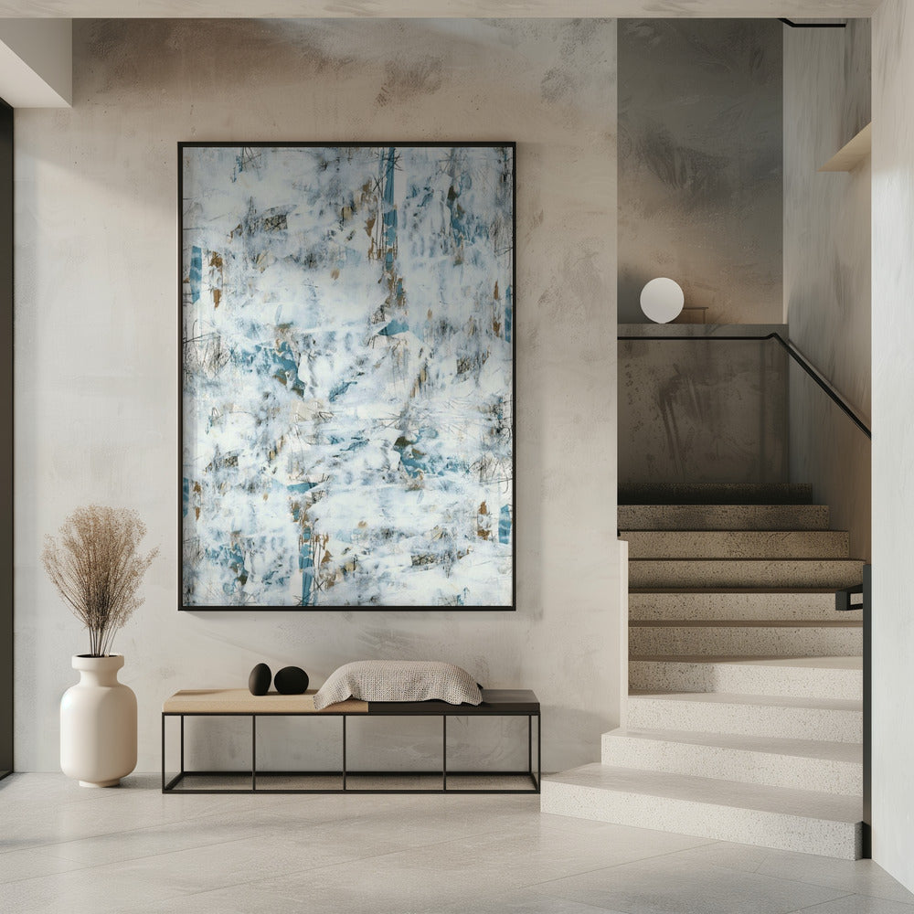 Abstract White Mist 3 | Poster