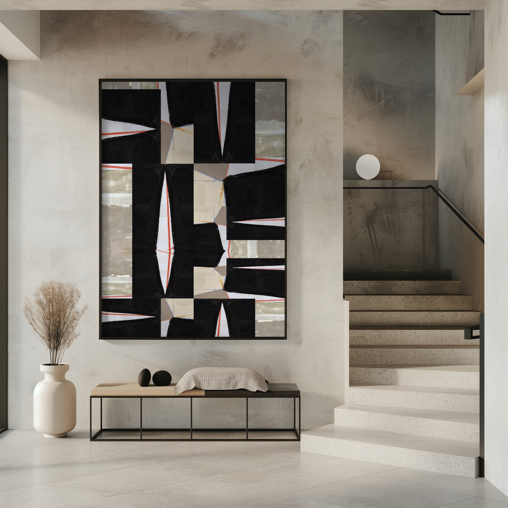 Abstract Black Jigsaw 2 | Poster