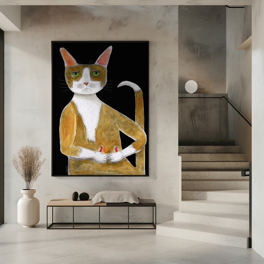 Alles ok, Katze, Daumen hoch. | Poster