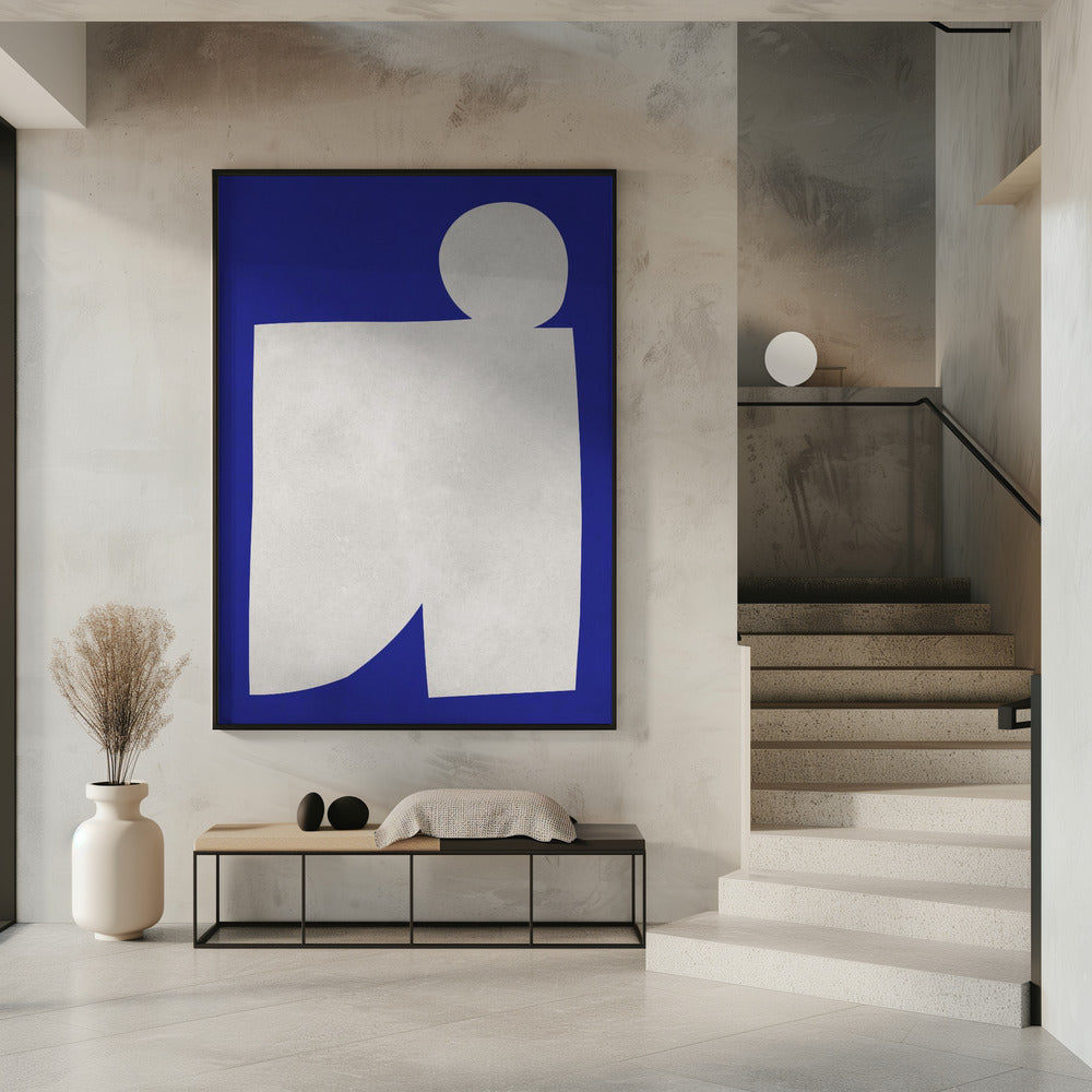 Blau-weiße Kunst 2 | Poster