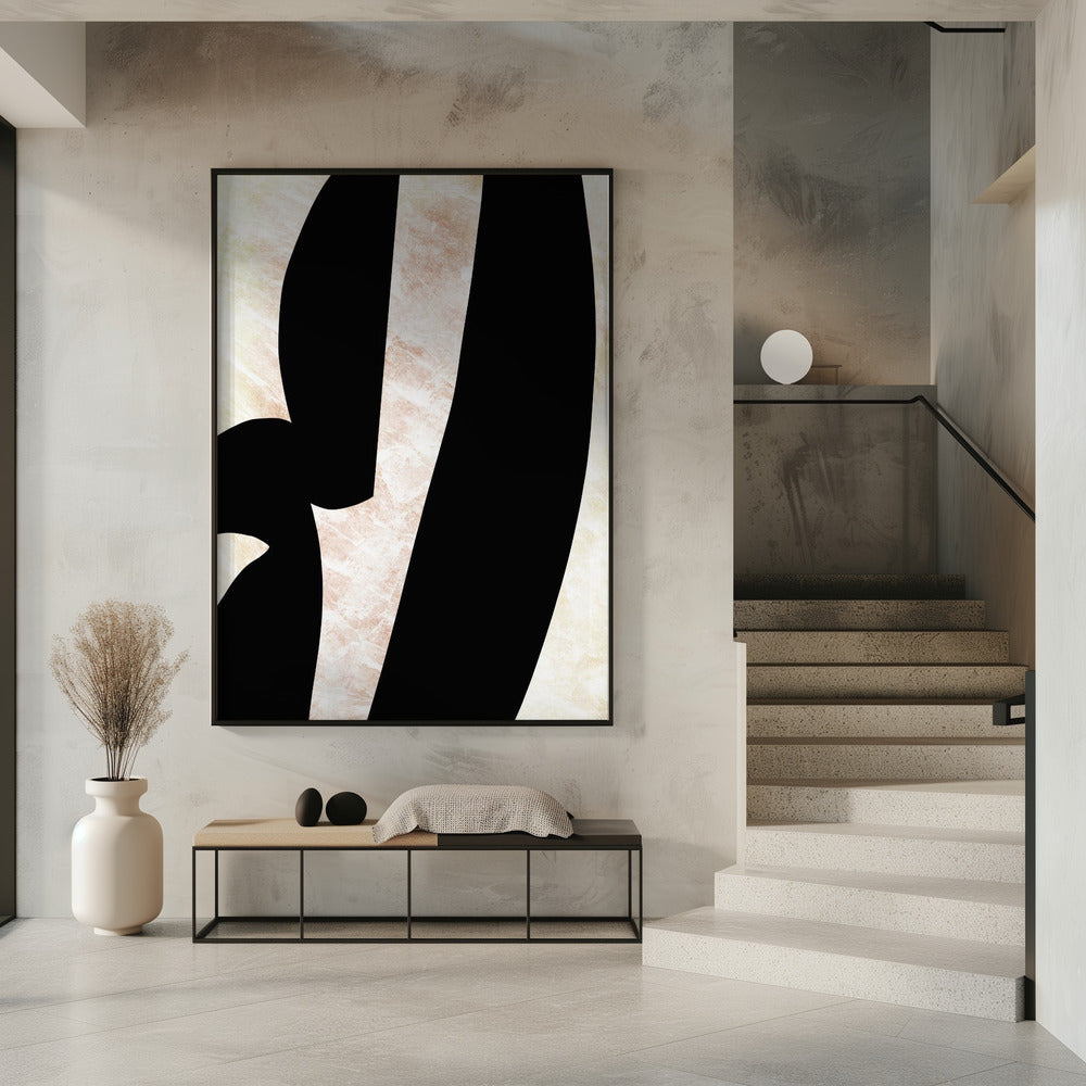 Abstract Black Shapes Print No 6 | Poster