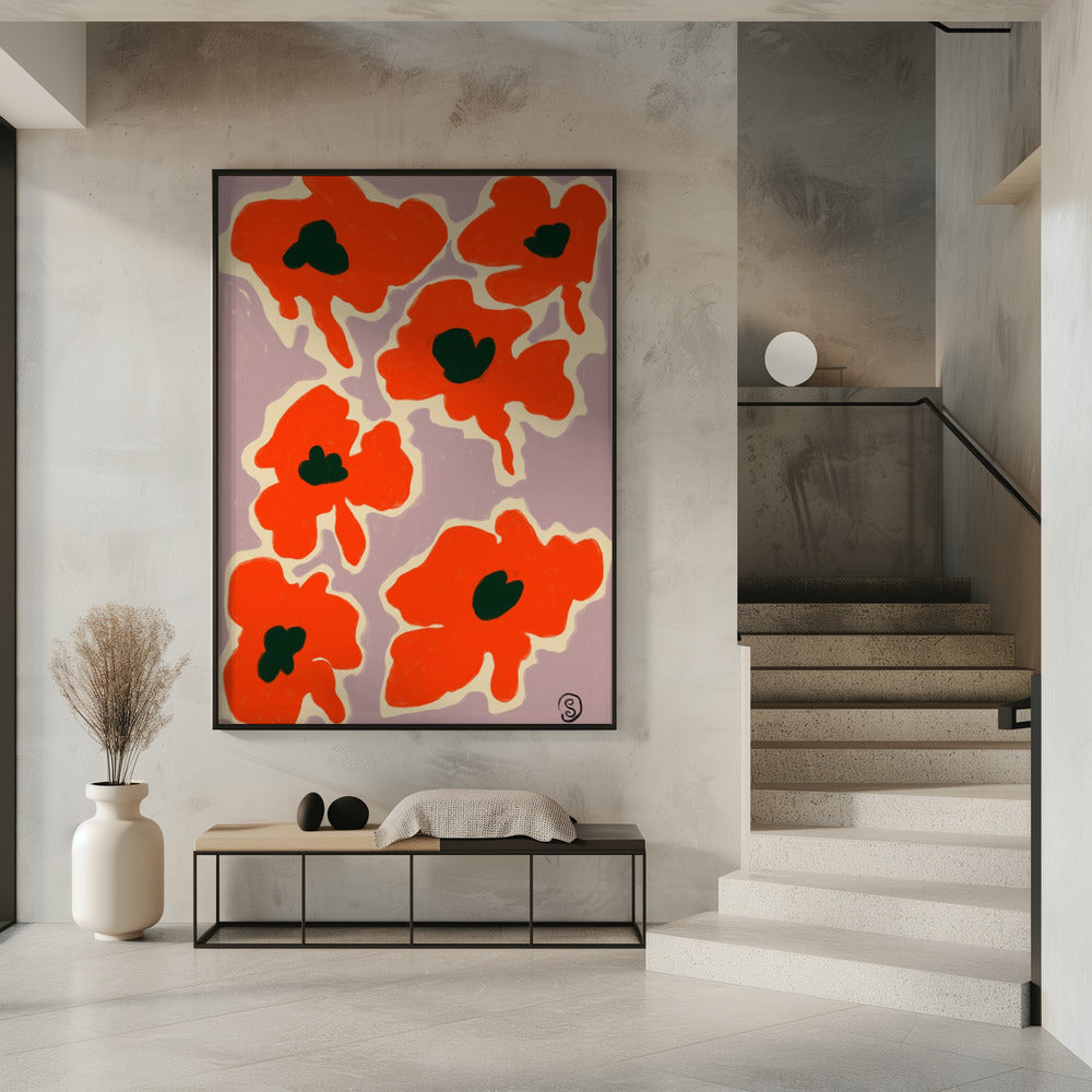 Lebendige Mohnblumen | Poster