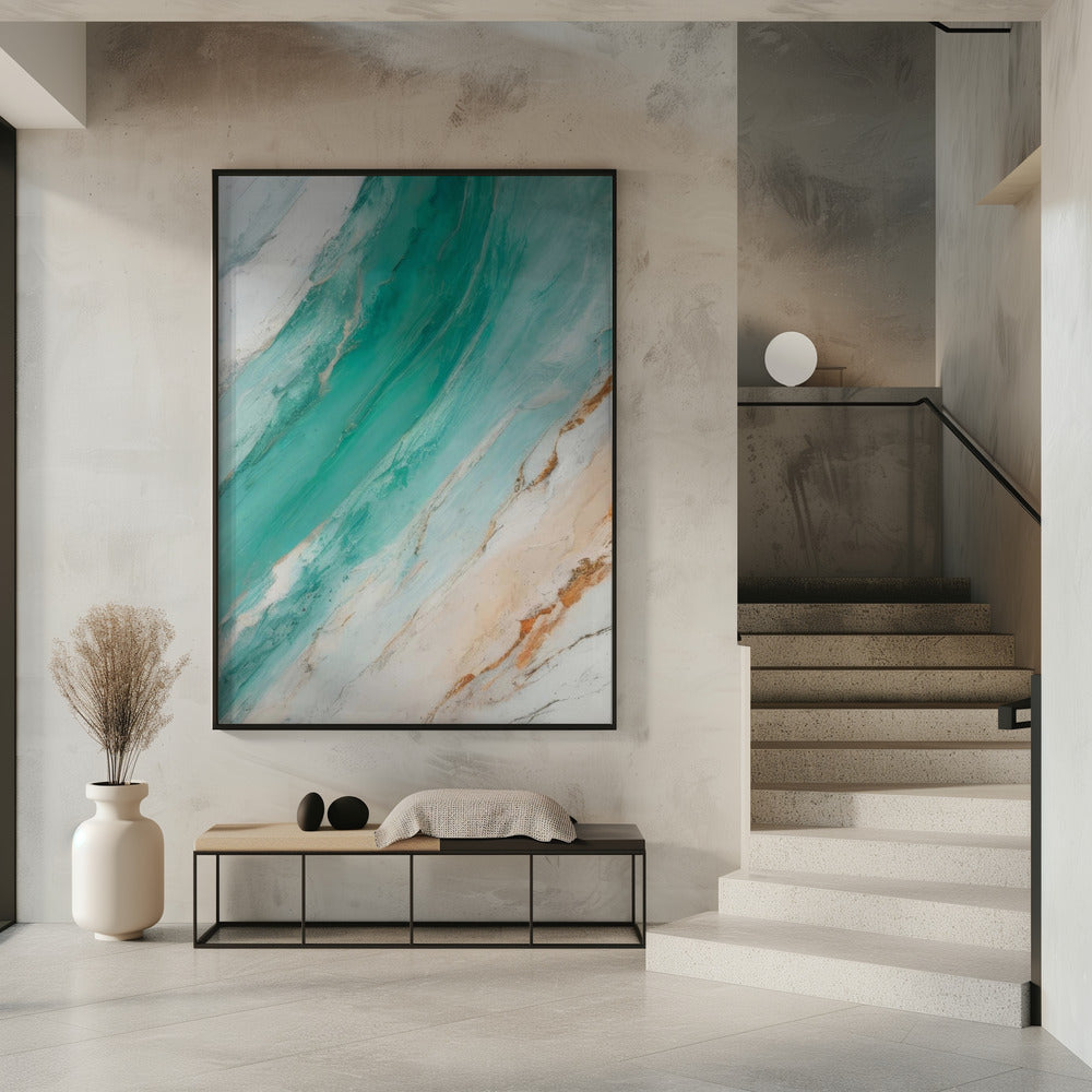 Meereswellen oder Marmormuster | Poster