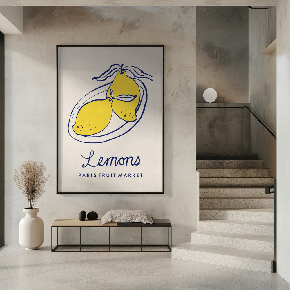 Food Art - Zitronen Pariser Obstmarkt | Poster