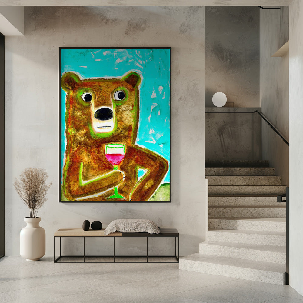 Herr Bär an der Bar | Poster