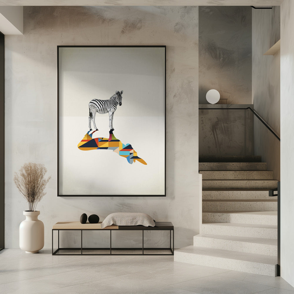 Walking Shadow, Zebra | Poster