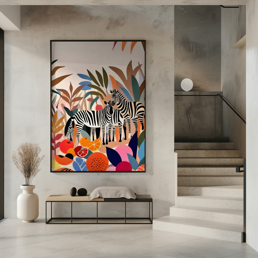 Drei Zebras | Poster