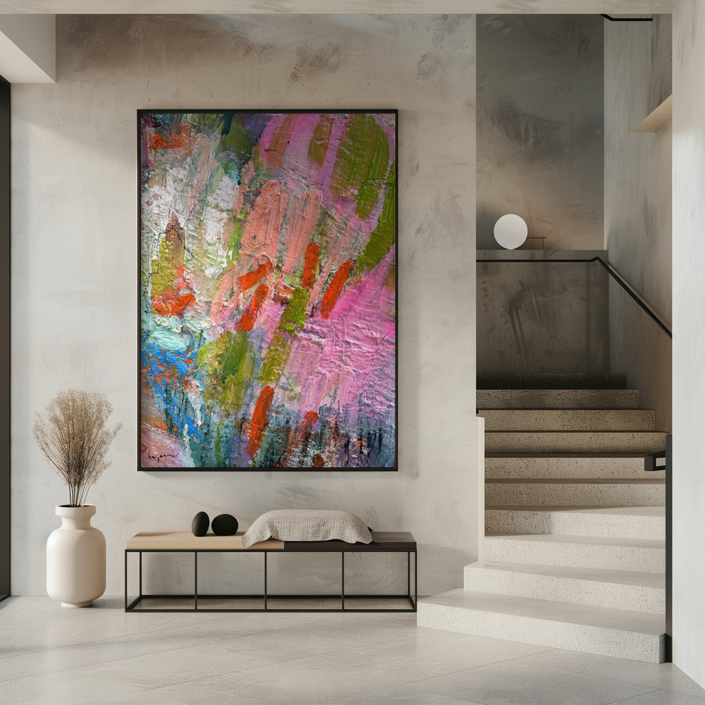 Flüsternde rosa Pinselstriche | Poster