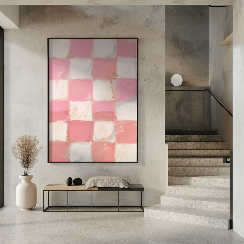 Pastell kariertes Glücksbild | Poster
