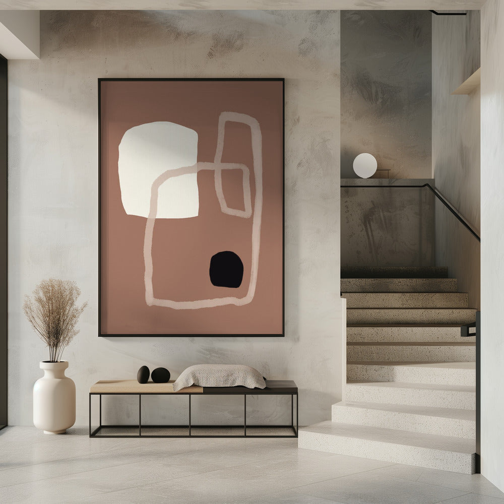 Erdige geometrische Formen | Poster