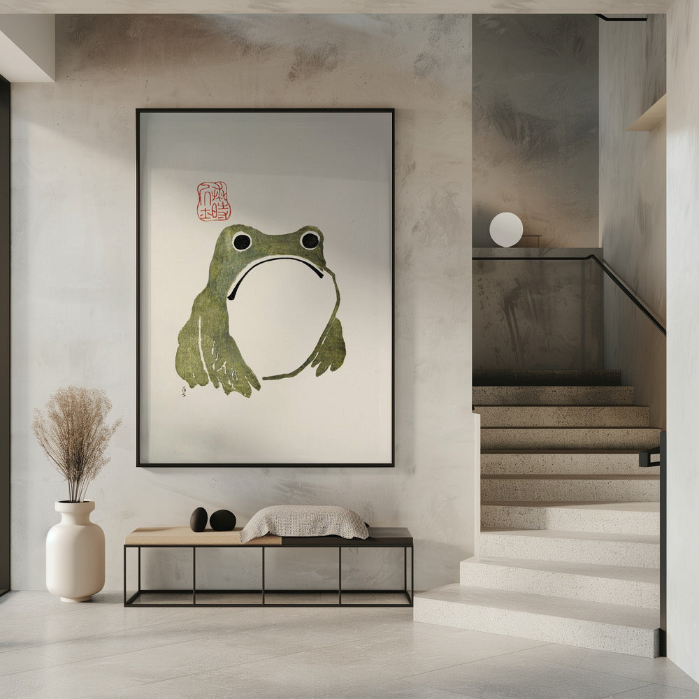 Grumpy Frog I Green | Poster