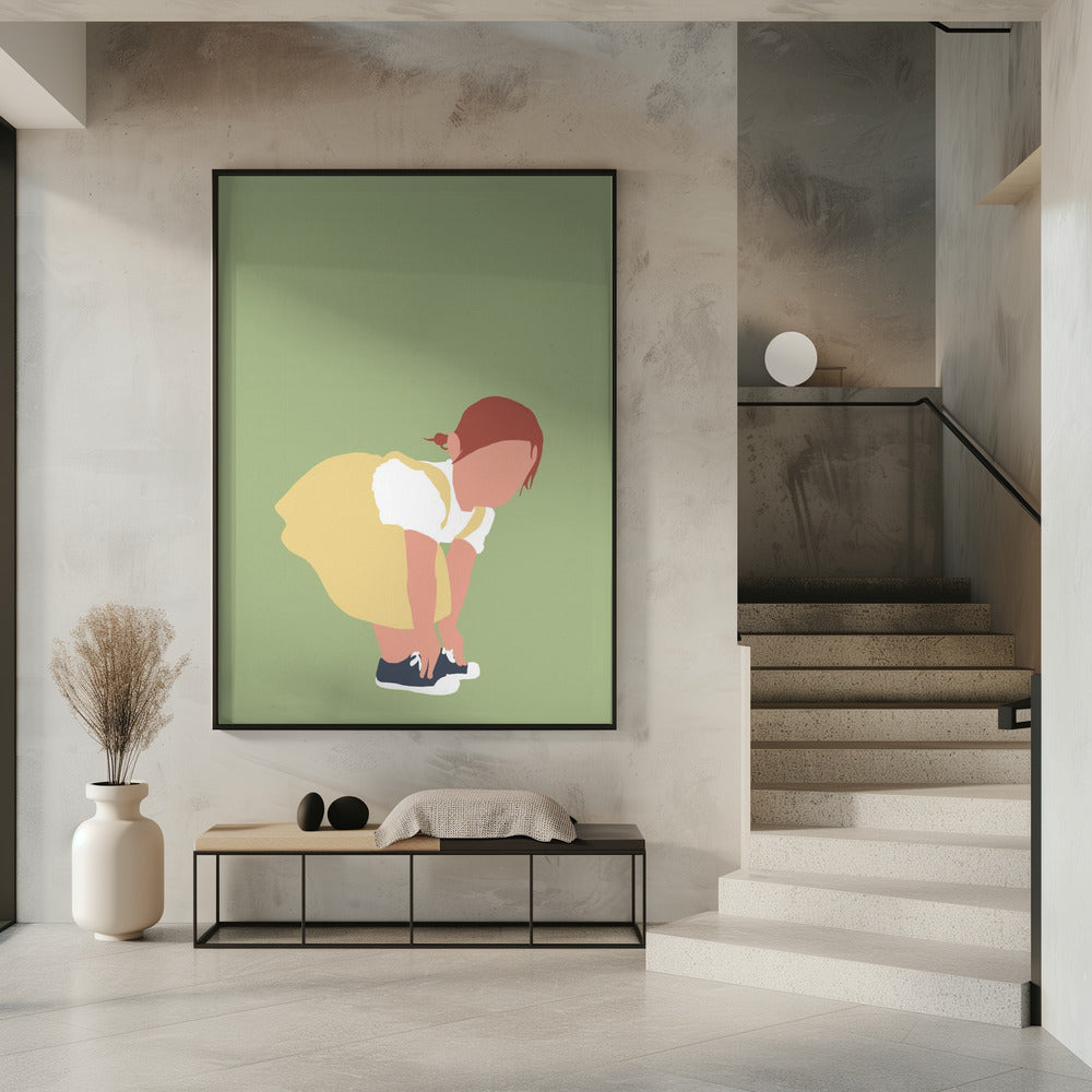 Lilou – Silhouette eines rothaarigen Mädchens | Poster