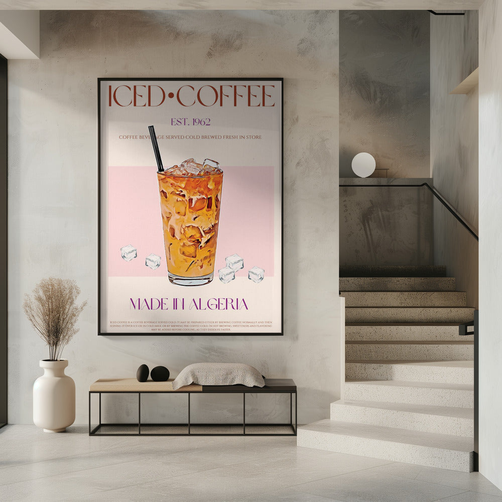 Erfrischendes Glas Eiskaffee | Poster