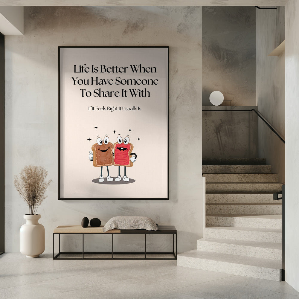 Cartoon-Toast mit Marmelade | Poster