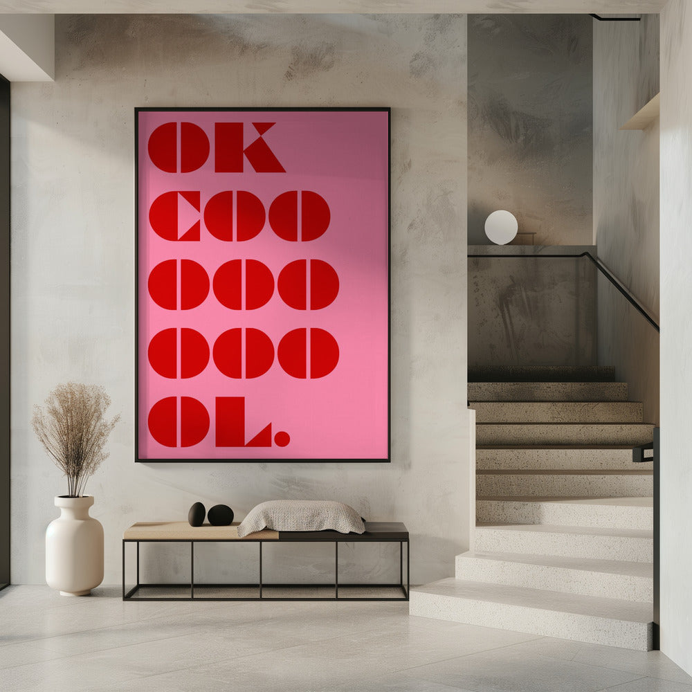 Fettgedruckte geometrische Botschaft | Poster
