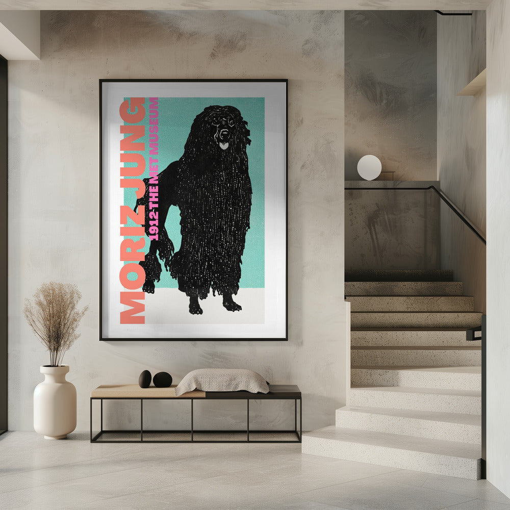 Stilisierter schwarzer Hund | Poster