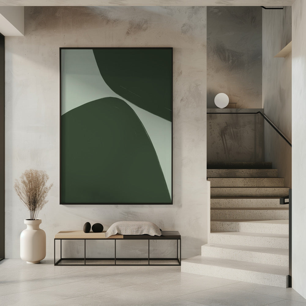 Bold Green Curves | Poster