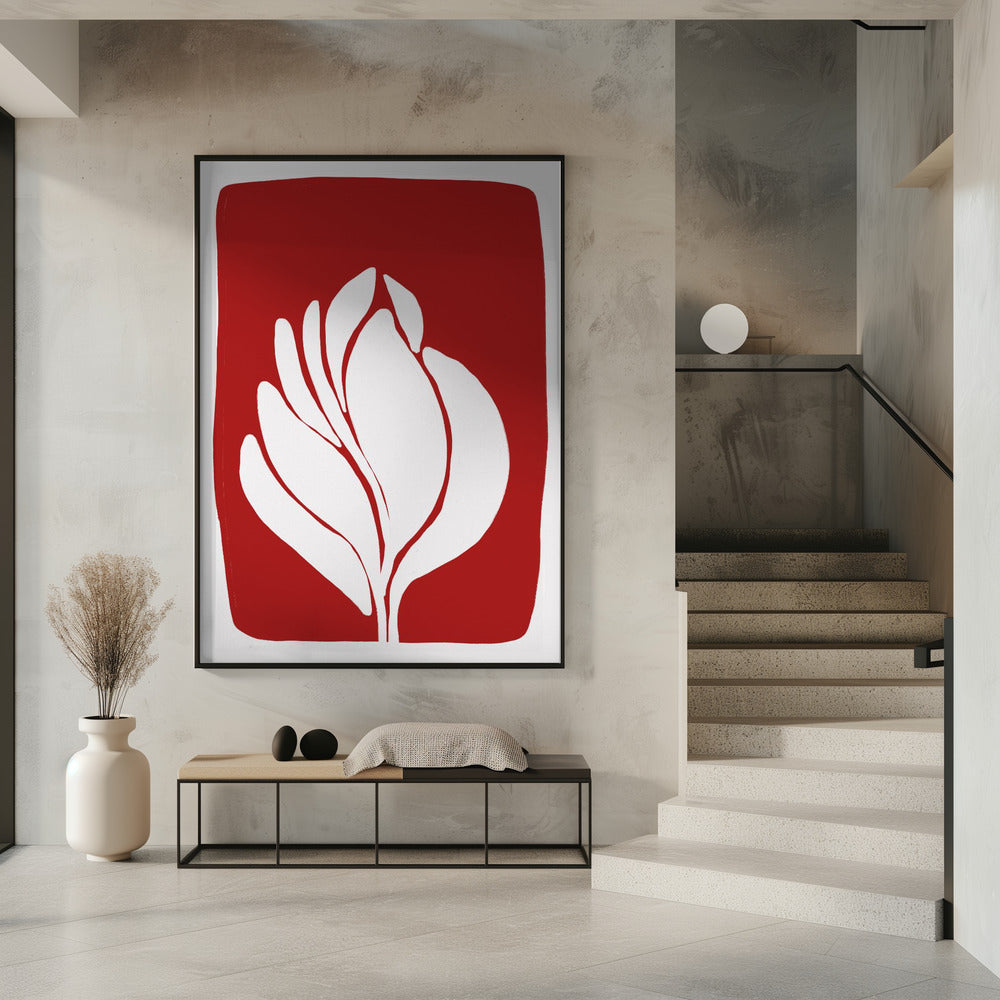 White Blossom Silhouette | Poster