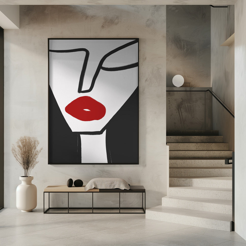 Kräftige rote Lippen | Poster