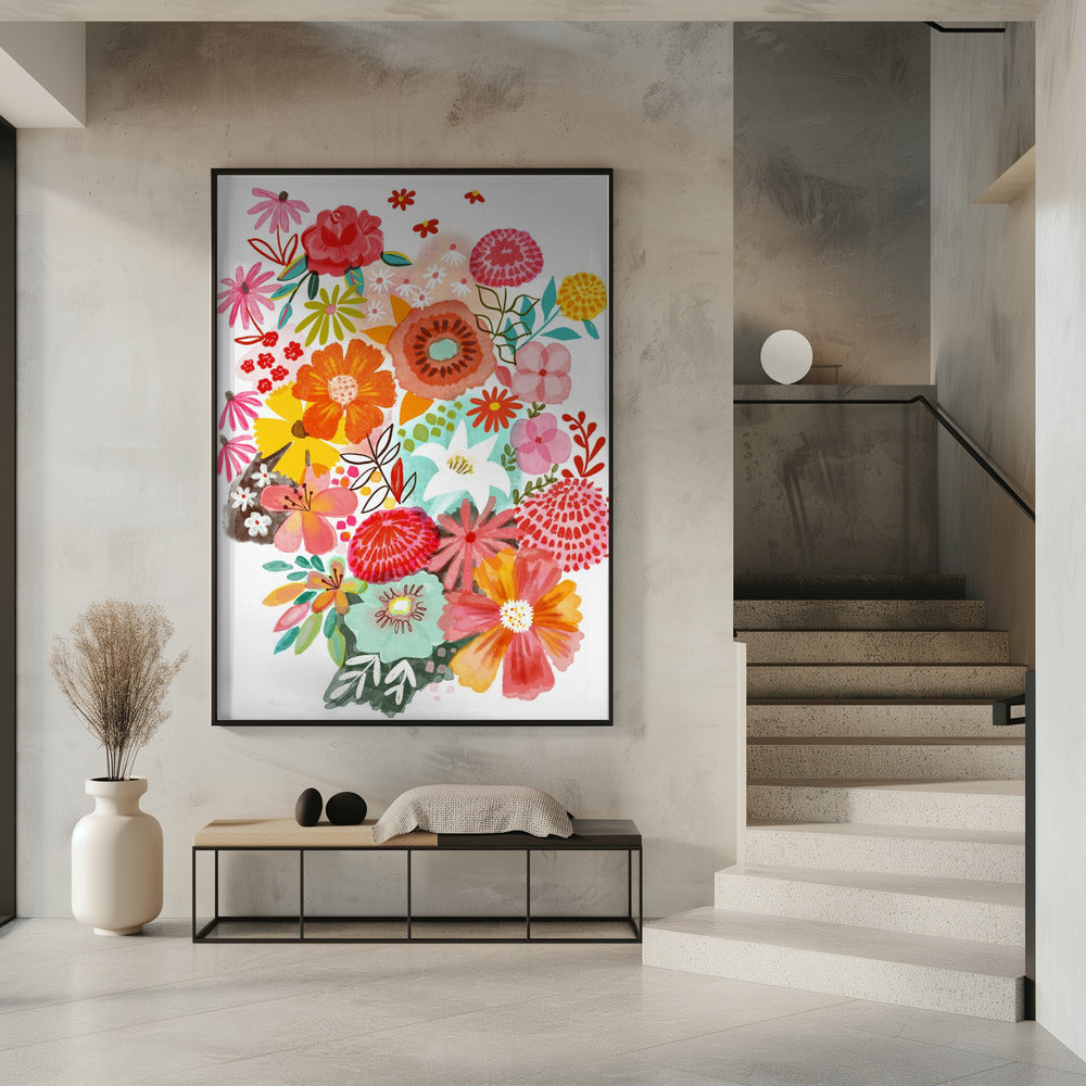 Sommergarten in voller Blüte | Poster