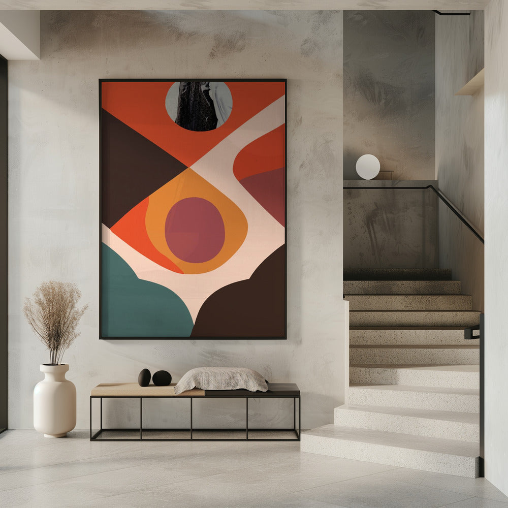 Geometrische Formen und gedämpfte Farben | Poster
