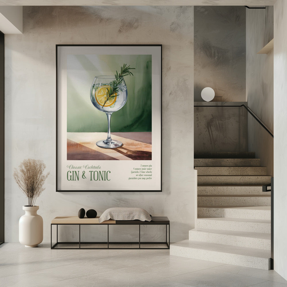 Klassische Cocktails - Gin Tonic | Poster