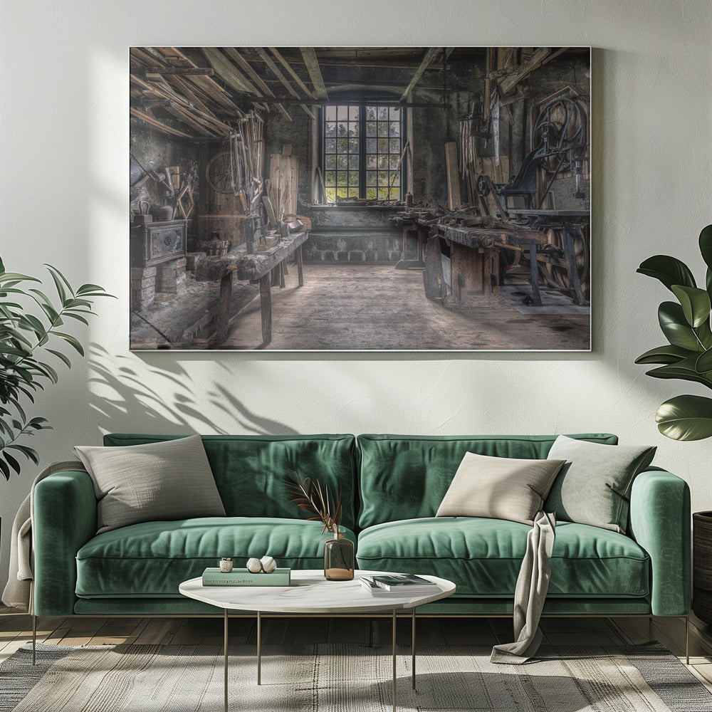 Die Tischlerwerkstatt | Leinwand