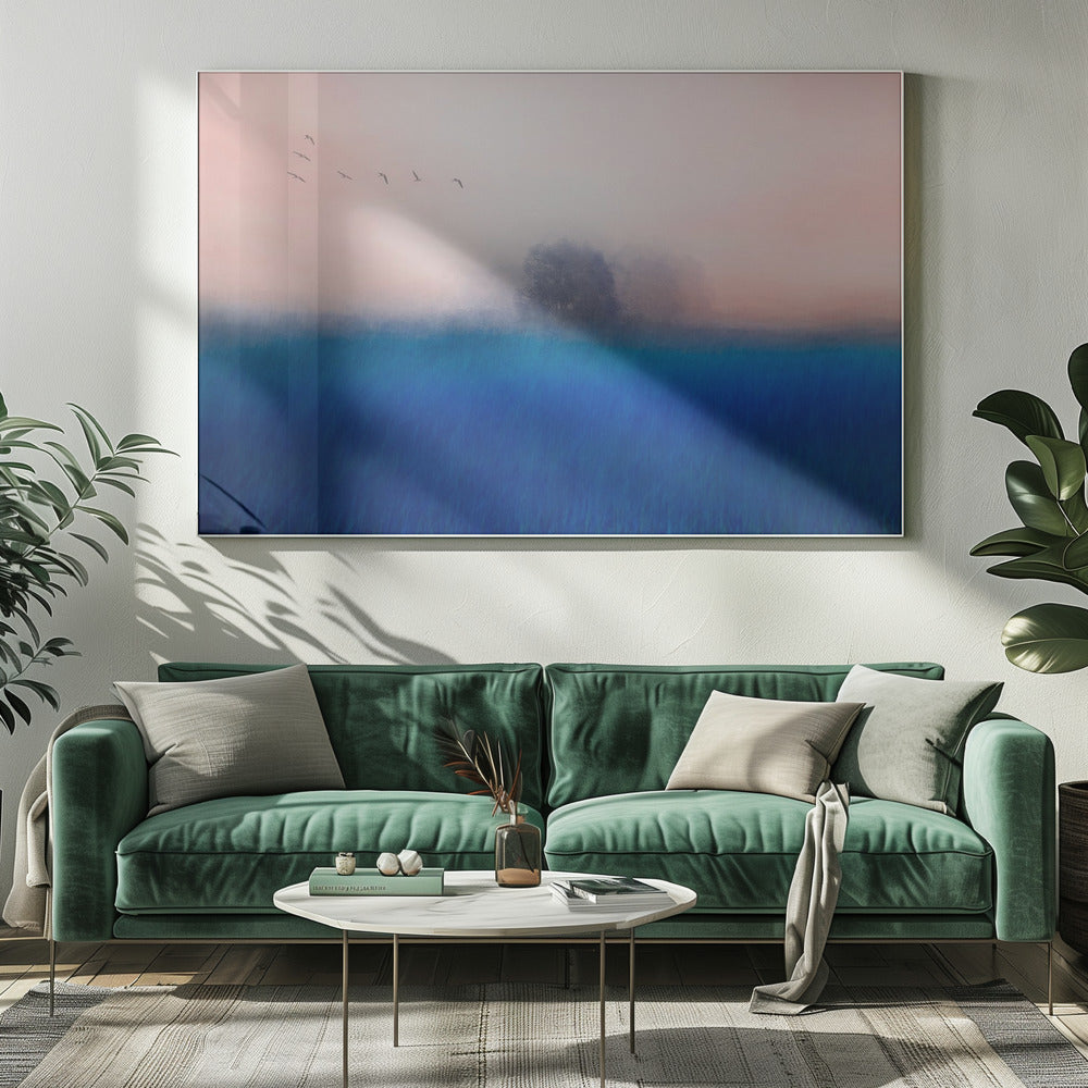 Der Baum auf dem Blau | Leinwand