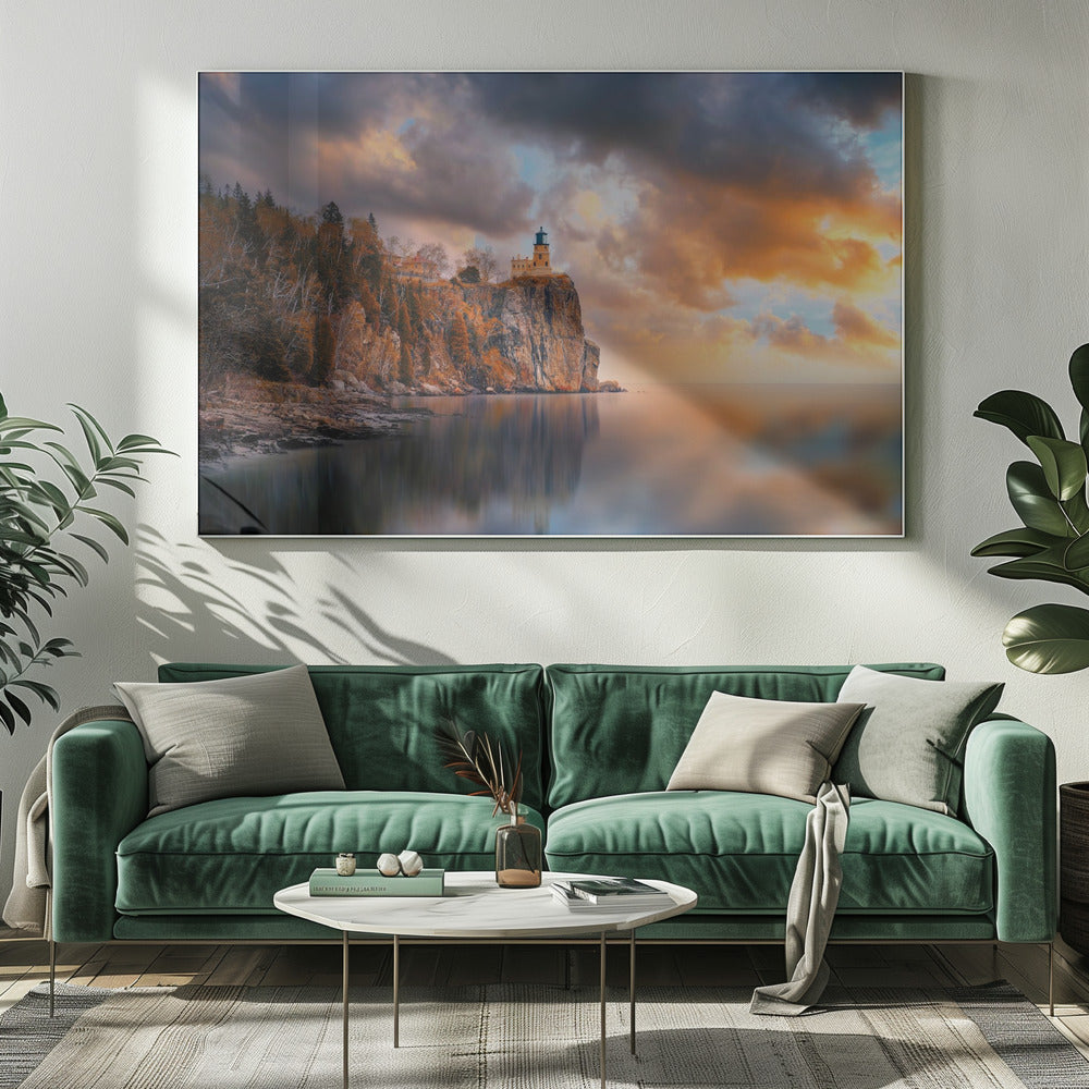 A Cloudy Day at Split Rock Lighthouse | Canvas