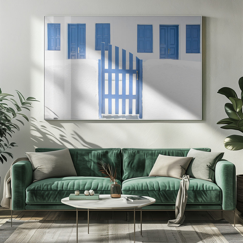 Tünche und blaue Farbe | Leinwand