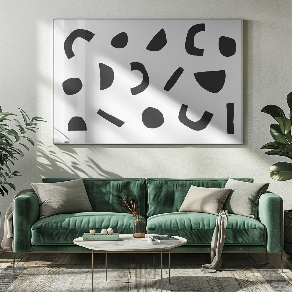 Black Geometric Shapes | Canvas