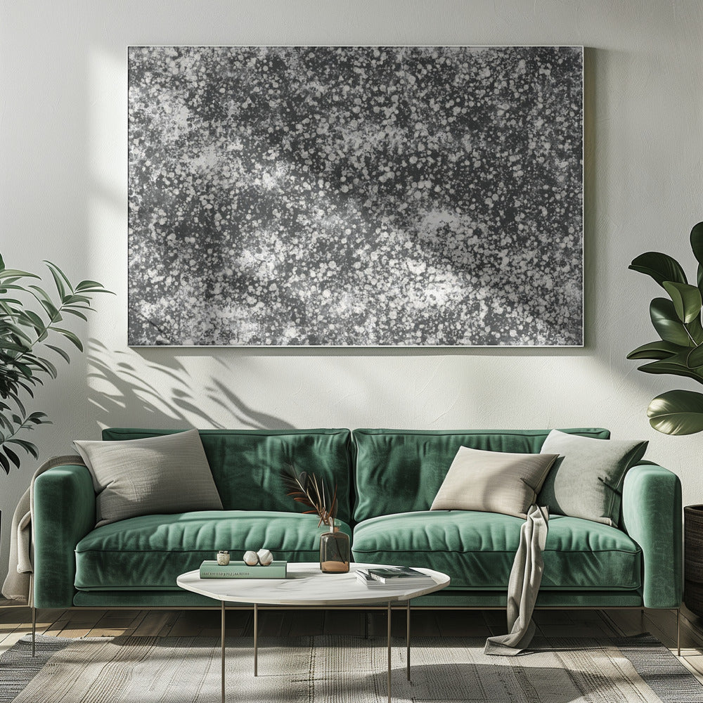 Monochromatisches Splattermuster | Leinwand