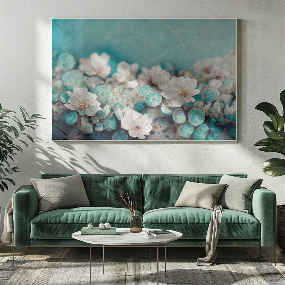 Aqua Blossom Dream | Leinwand