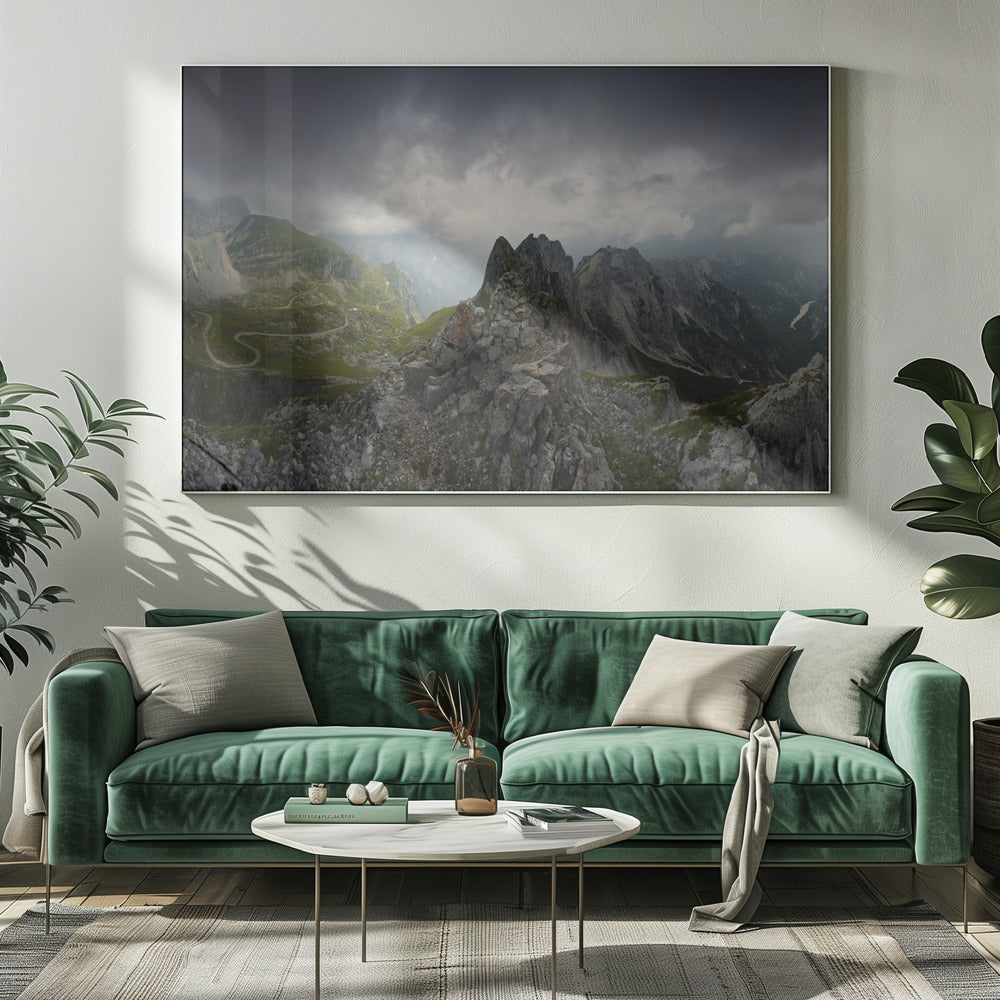 Bizarres Bergpanorama | Leinwand