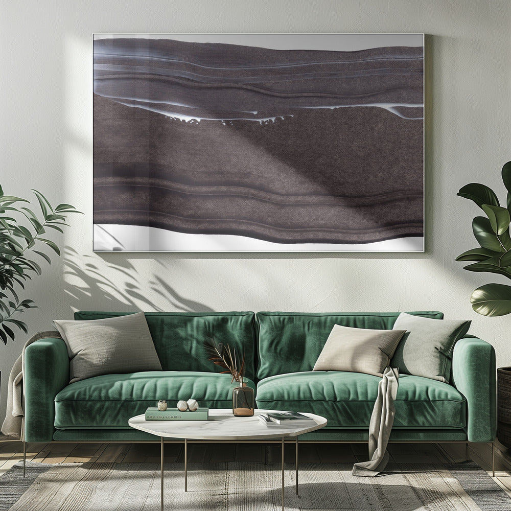 Wellenlinien mit einer ruhigen monochromen Palette | Leinwand