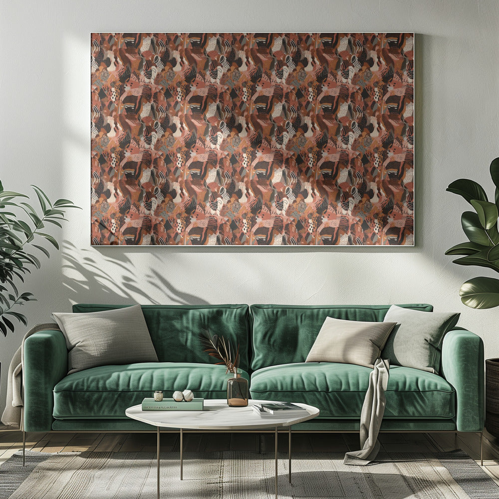 Crimson Mosaic | Canvas