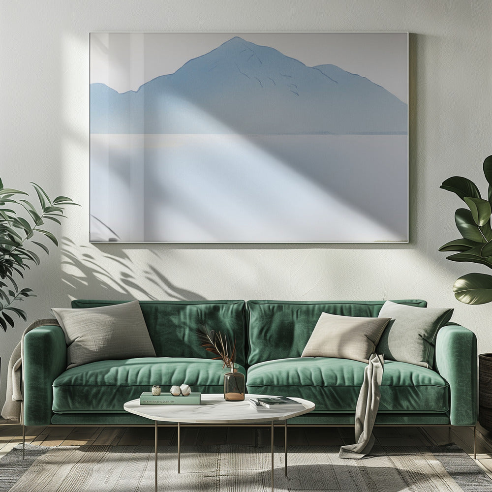 Nebliger Bergblick | Leinwand