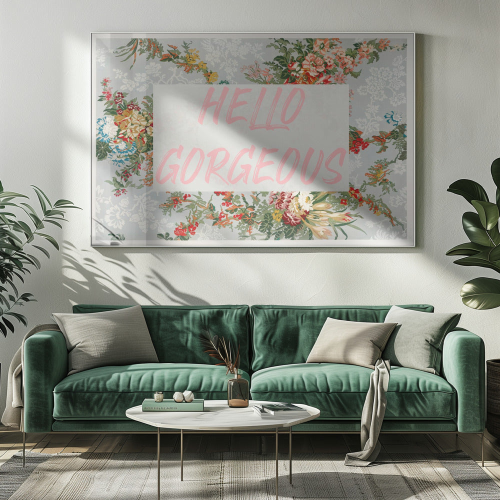 Hellogorgeousbluefloral Verhältnis2x3 | Leinwand