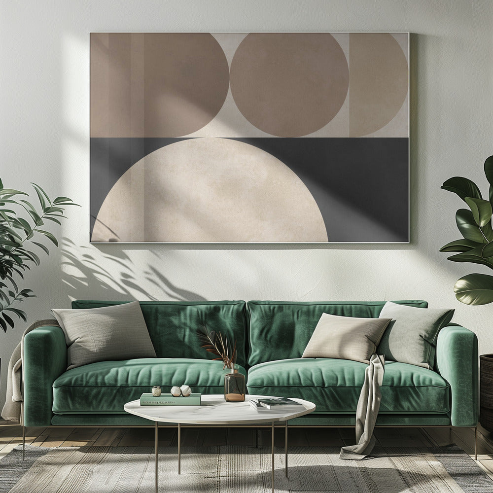 Braune Geometrie 5 | Leinwand