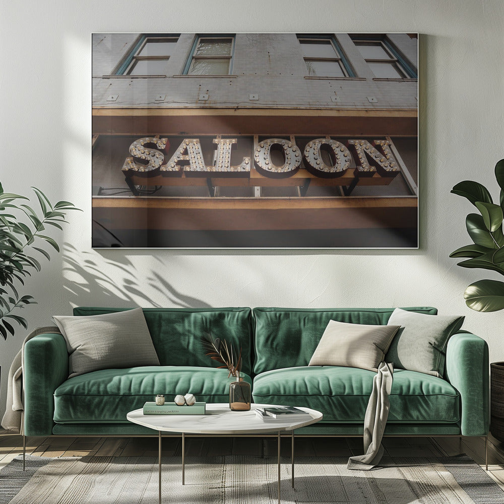 Vintage Saloon Schild | Leinwand
