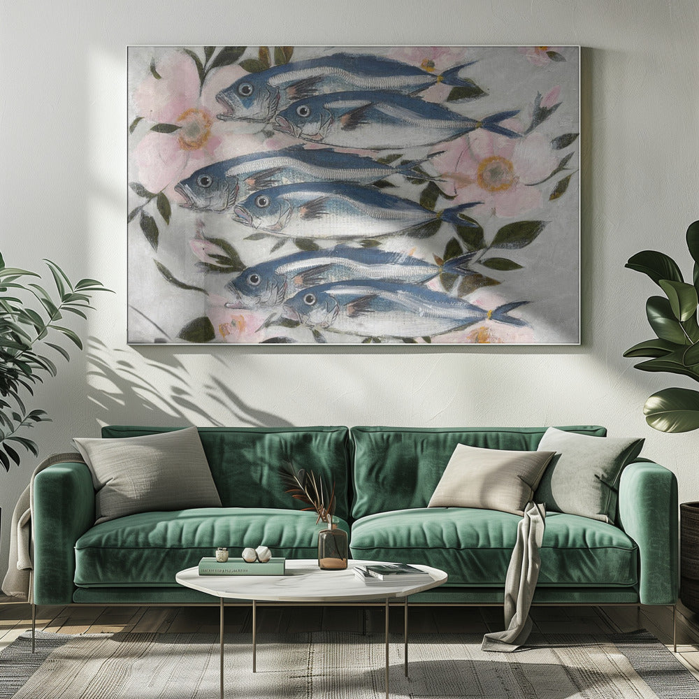 Sardinen in Pink | Leinwand