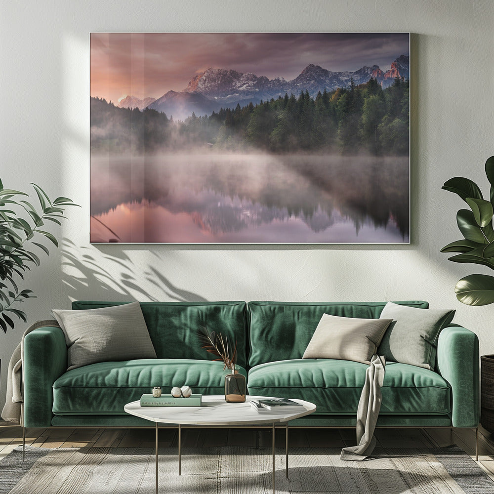 Sonnenaufgang am See | Leinwand