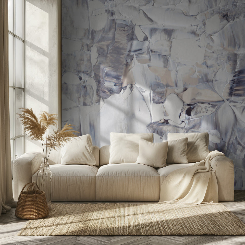 Strukturierte Leinwand im Impasto-Stil | Tapete