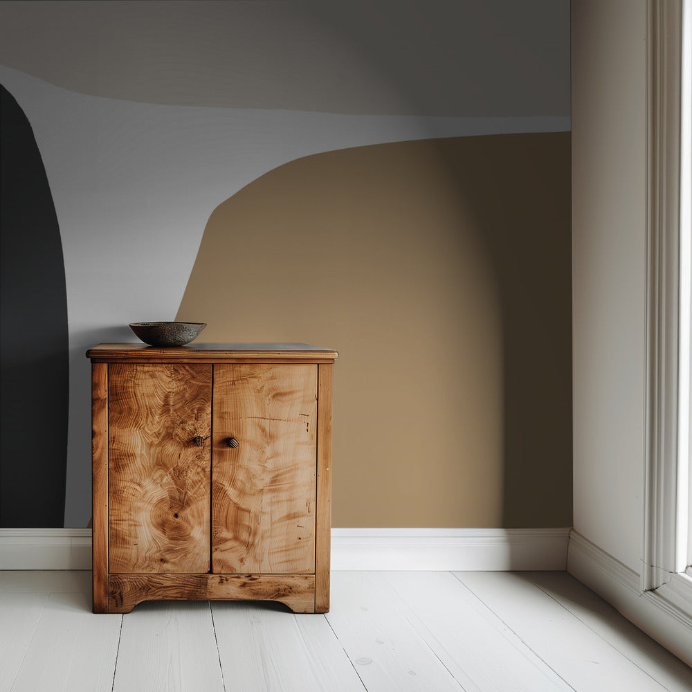 Geometrische Formen in neutralen Tönen | Tapete