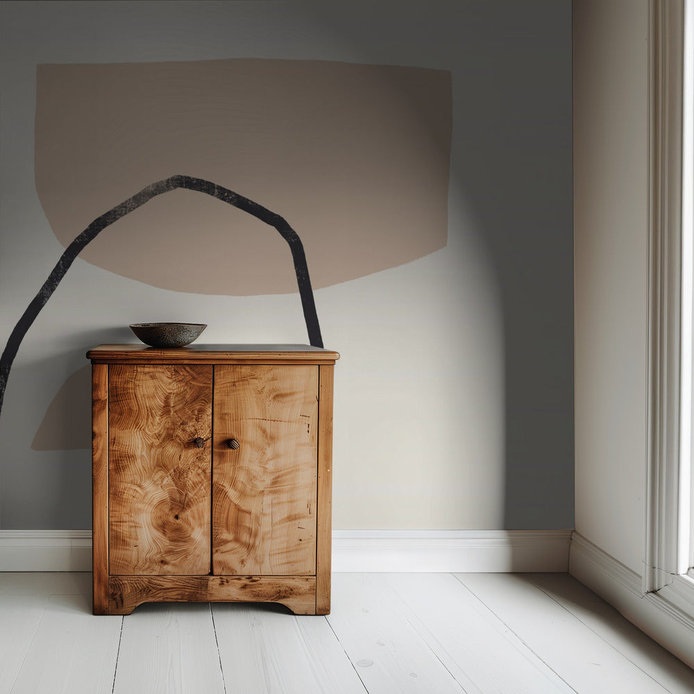 Geometrische Formen in Erdtönen | Tapete