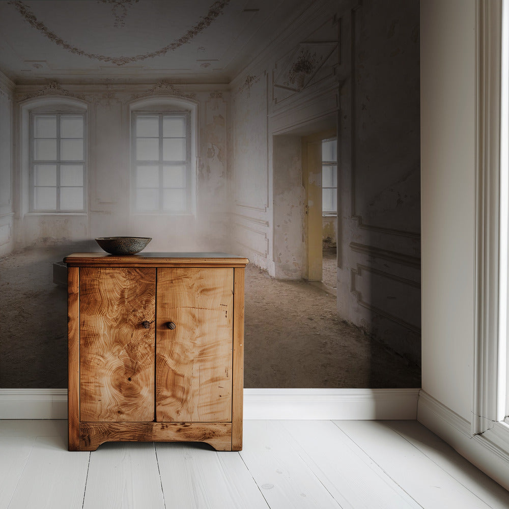 Verlassenes Klavier im Staub | Hintergrundbild
