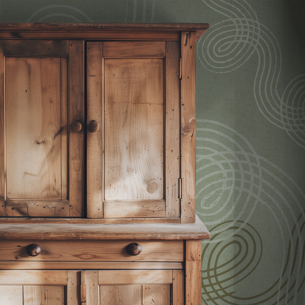 calming essentials loops sage green | Wallpaper
